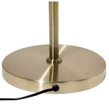 Floor Lamp Gold Metal 165 Cm Round Open Geometric Shade Naked Bulb Beliani