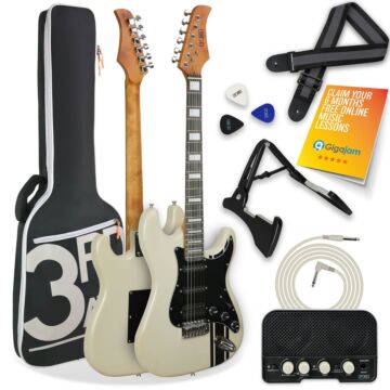 3rd Avenue Stateside Series Electric Guitar Pack - Atlantic White