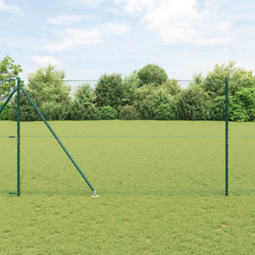 Vidaxl Hexagon Fence Green 1.5x50 M Steel