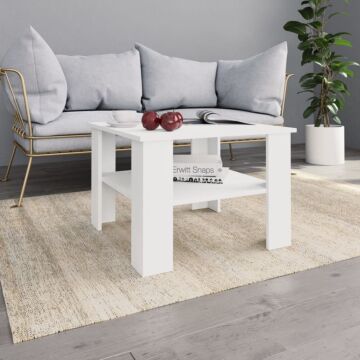 Vidaxl Coffee Table White 60x60x42 Cm Engineered Wood