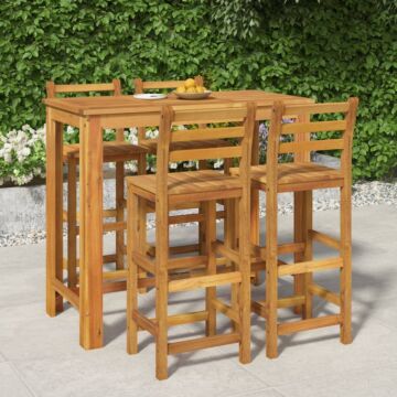 Vidaxl 5 Piece Garden Bar Set Solid Wood Acacia