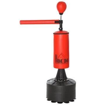 Freestanding Boxing Punch Bag Stand With Rotating Flexible Arm, Speed Ball, Waterable Base By Homcom