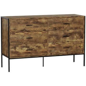 Vida Designs Brooklyn 6 Drawer Chest, Dark Wood