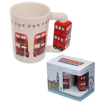 Novelty Ceramic Mug With London Bus Handle