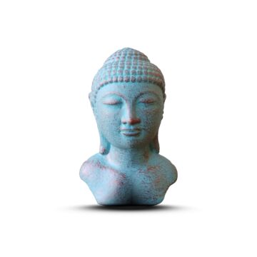 Tranquility Buddha Head - Green Copper