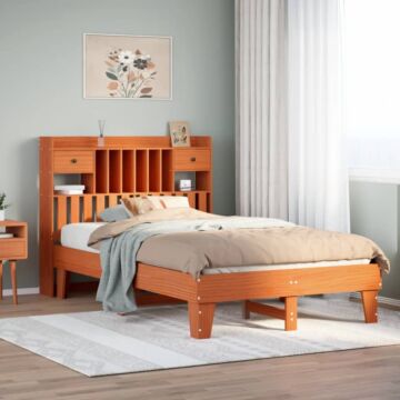 Vidaxl Bed Frame Without Mattress Wax Brown 120x200 Cm Solid Wood Pine