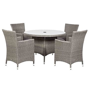 Paris 4 Seater Round Carver Dining Set
110cm Round Table With 4 Carver Chairs Including Cushions