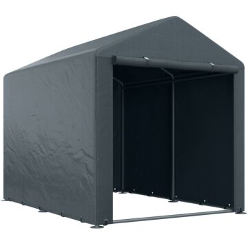 Outsunny 1.6 X 2.2m Garden Storage Shed Tent, With Accessories - Dark Grey