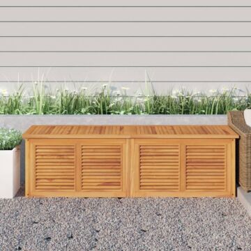 Vidaxl Garden Storage Box With Bag 175x50x53 Cm Solid Wood Teak