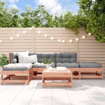 Vidaxl 6 Piece Garden Lounge Set Solid Wood Douglas