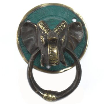 Brass Door Knocker - Elephants Head