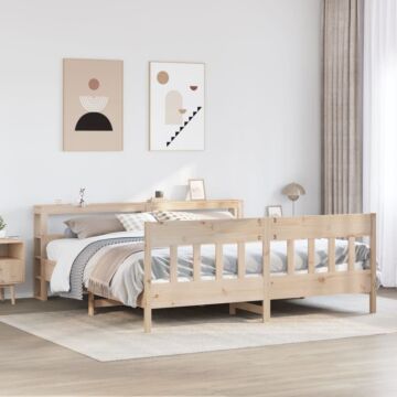 Vidaxl Bed Frame Without Mattress 200x200 Cm Solid Wood Pine
