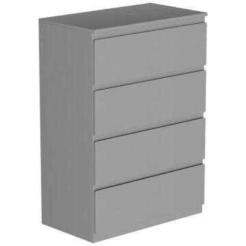 Vida Designs Denver 4 Drawer Chest, Grey