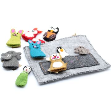 Tablet Pouch With Finger Puppets