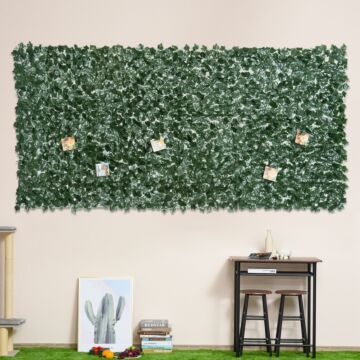 Outsunny Artificial Leaf Screen Panel, 3x1.5 M-dark Green