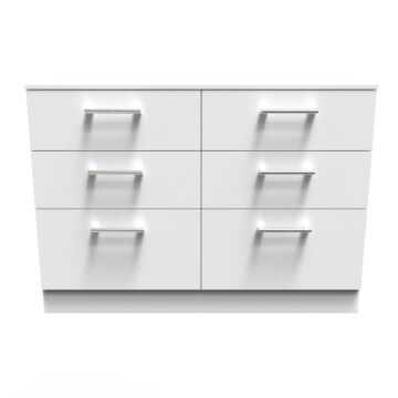 Devon 6 Drawer Midi Chest In White