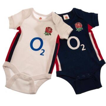 England Rfu 2 Pack Bodysuit 12-18 Mths Rb