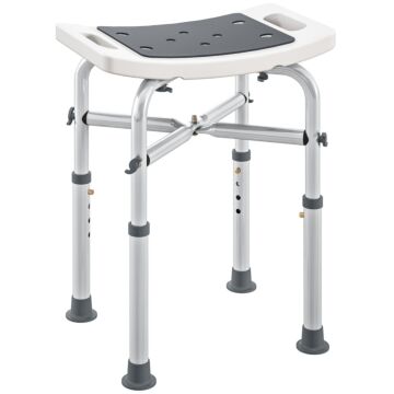 Homcom 44-51.5cm Aluminium Frame Shower/bath Stool - Grey