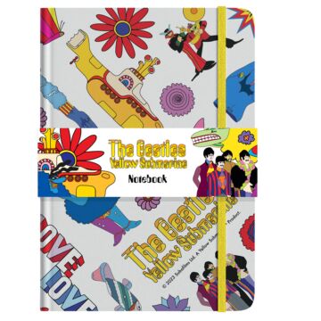 Recycled Paper A5 Lined Notebook - The Beatles Yellow Submarine White