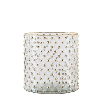 Spotty Votive Gold 130x130x130mm