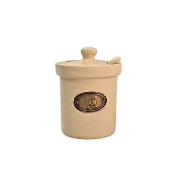 Ceramic Jam Jar With Ceramic Spoon