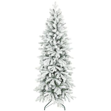 Homcom 6ft Flocked Artificial Christmas Tree