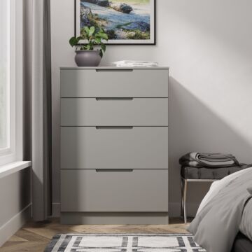 Milan 4 Drawer Deep Chest In Dusk Grey