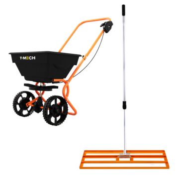 Rotary Spreader & 100cm Lawn Leveller - Orange