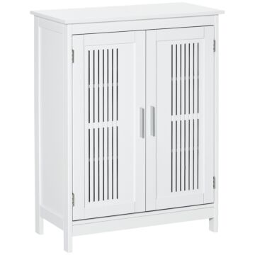Kleankin Modern Bathroom Floor Cabinet - White