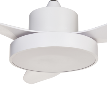 Ceiling Fan With Light Ventilator White Synthetic Material Remote Control 6 Speed Options 3 Light Temperature Traditional Living Room Bedroom Beliani