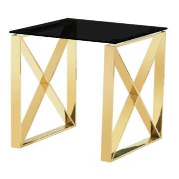 Ningbo Gold Black Glass Lamp Table