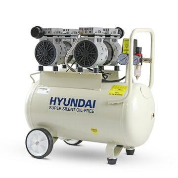 Hyundai 50 Litre Air Compressor, 11cfm/100psi, Oil Free, Low Noise, Electric 2hp | Hy27550