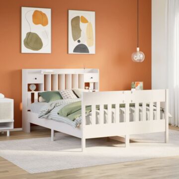 Vidaxl Bed Frame Without Mattress White 160x200 Cm Solid Wood Pine