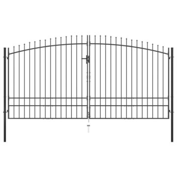 Vidaxl Double Door Fence Gate With Spear Top 400x248 Cm