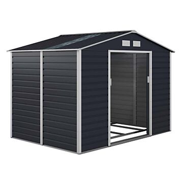 Cambridge Grey Shed Apex Roof With Fibre Reinforced Plastic Skylight