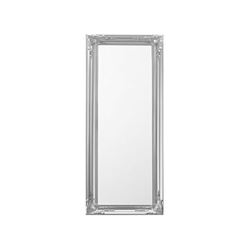 Wall Hanging Mirror Silver 51 X 141 Cm Decorative Frame Living Room Classic Vintage French Style Beliani