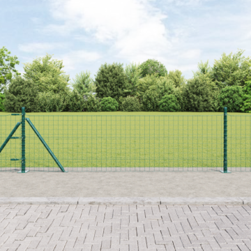 Vidaxl Fence Posts Set Of 52 Green Steel 3.2 X 3.2 X 50 Cm Tough