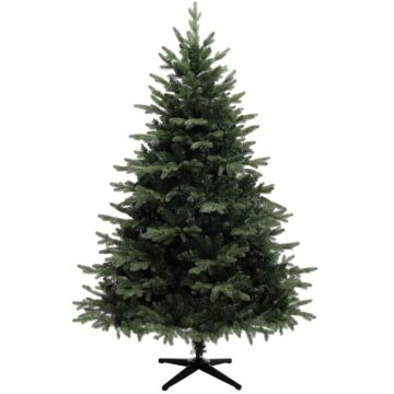Homcom 6ft Artificial Spurce Christmas Tree With 1696 Branch Tips And Foldable Steel Base, Realistic Hinged Tree, Holiday Décor For Home Office, Green