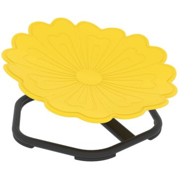 Aiyaplay Flower-shaped Sensory Spinning Chair With Non-slip Base For Balance/coordination, Yellow