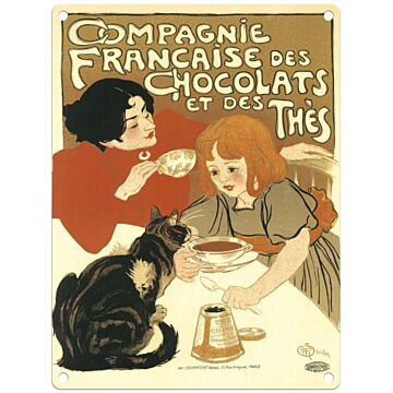 Large Metal Sign 60 X 49.5cm Vintage Retro Compagnie Francaise Chocolats