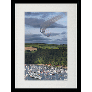 Red Arrows Over The River Dart By Nigel Evans - Framed Art