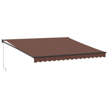 Vidaxl Manual Retractable Awning Brown 400x300 Cm