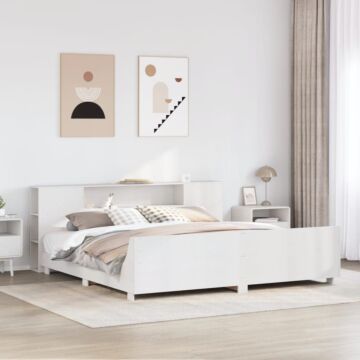 Vidaxl Bed Frame Without Mattress White 200x200 Cm Solid Wood Pine