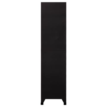 Vidaxl Locker Cabinet Black 90x45x180 Cm Steel