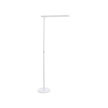 Floor Led Lamp White Aluminium 186 Cm Height Switch Modern Industrial Lighting Home Office Beliani