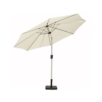 Ivory 3m Crank And Tilt Parasolbrushed Aluminium Pole (48mm Pole, 8 Ribs)this Parasol Is Made Using Polyester Fabric Which Has A Weather-proof Coating & Upf Sun Protection Level 50