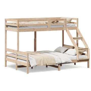 Vidaxl Bunk Bed 90x200/140x200 Cm Solid Wood Pine