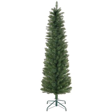 Homcom 6ft Artificial Bare Pencil Christmas Tree - Green