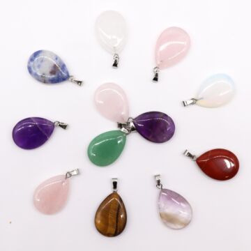 Gemstone Teardrops Pendant 25x18mm