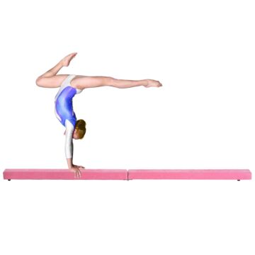 Homcom Balance Beam Trainer, 2.4 M-pink